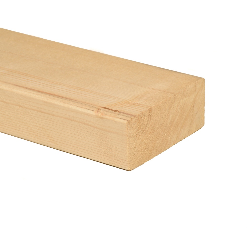 Vuren SLS 38 x 89 x 3000 mm geschaafd 4 ronde kanten C - 70% PEFC