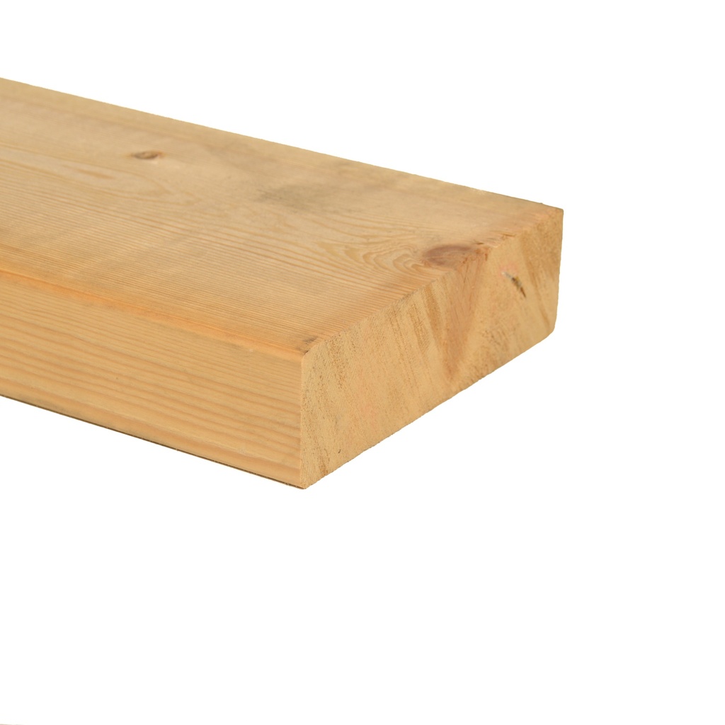 Vuren 38 x 120 x 4200 mm geschaafd C, verduurzaamd, 4 ronde kanten - FSC Mix 70%