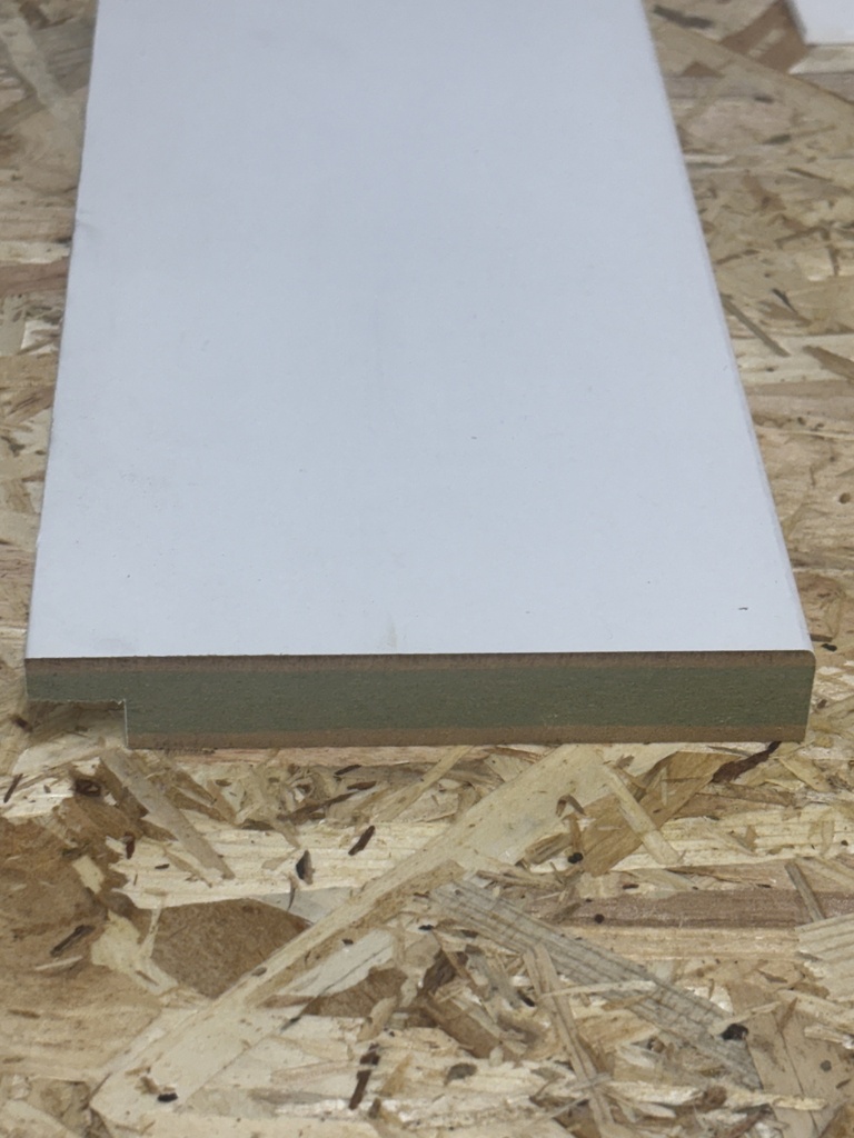 MDF 18 x 120 x 4880 mm plint V313 wit gegrond - FSC Mix 70% 