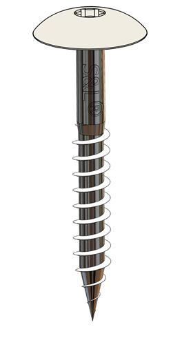 Trespaschroeven 3,8 x 35 mm RAL 9010. 100 stuks