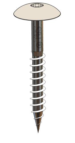 Trespaschroeven 3,8 x 35 mm RAL 9001. 100 stuks